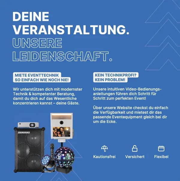 DJ Equipment für Hochzeit in Kassel mieten und mit Renty professionelle Soundsteuerung für Eröffnungstanz, Reden und Party nutzen.