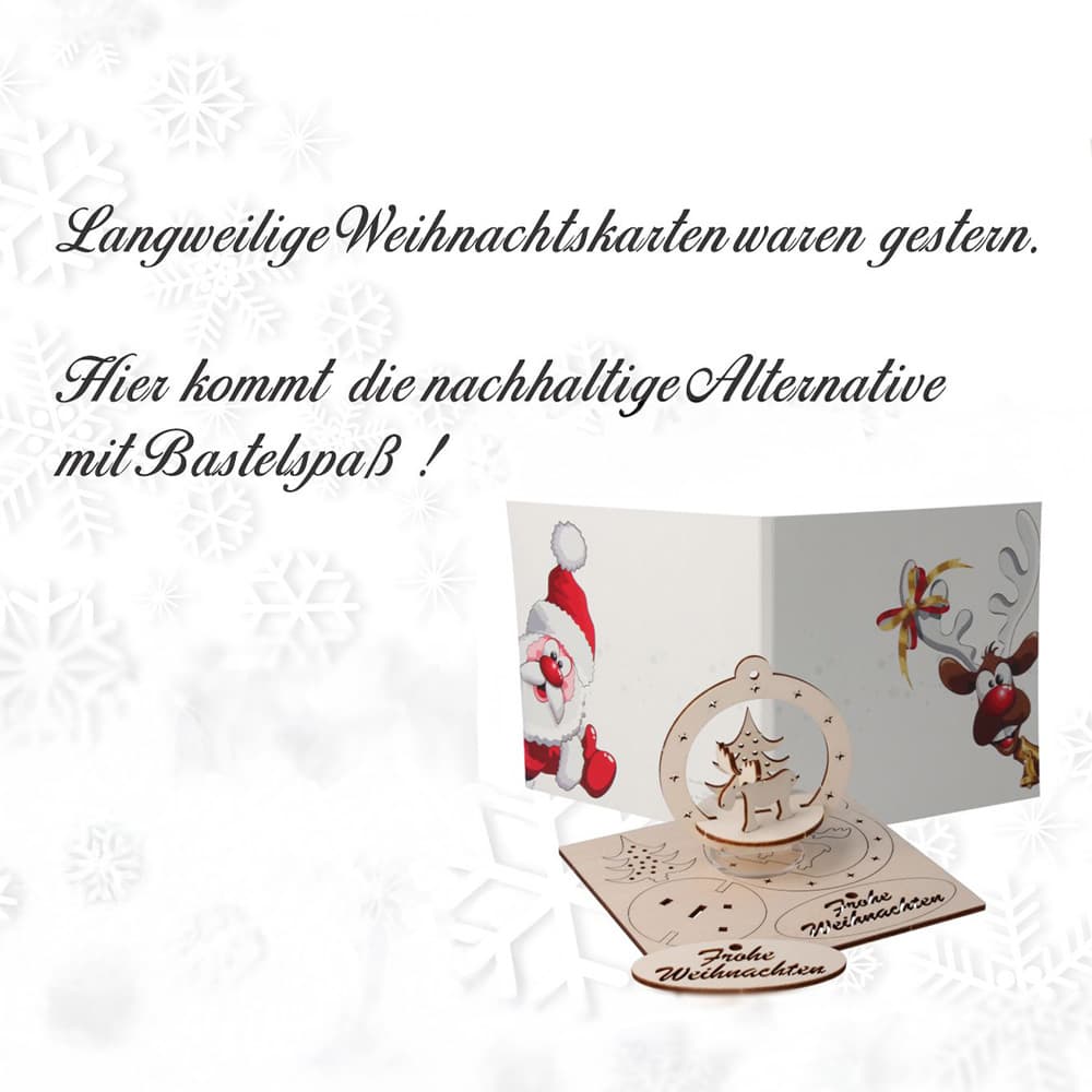 Nachhaltige Weihnachtskarten zum Selberbasteln aus Österreich von madeinaustria.jetzt verbinden Design, Regionalität und Markenstrategie für Unternehmen.