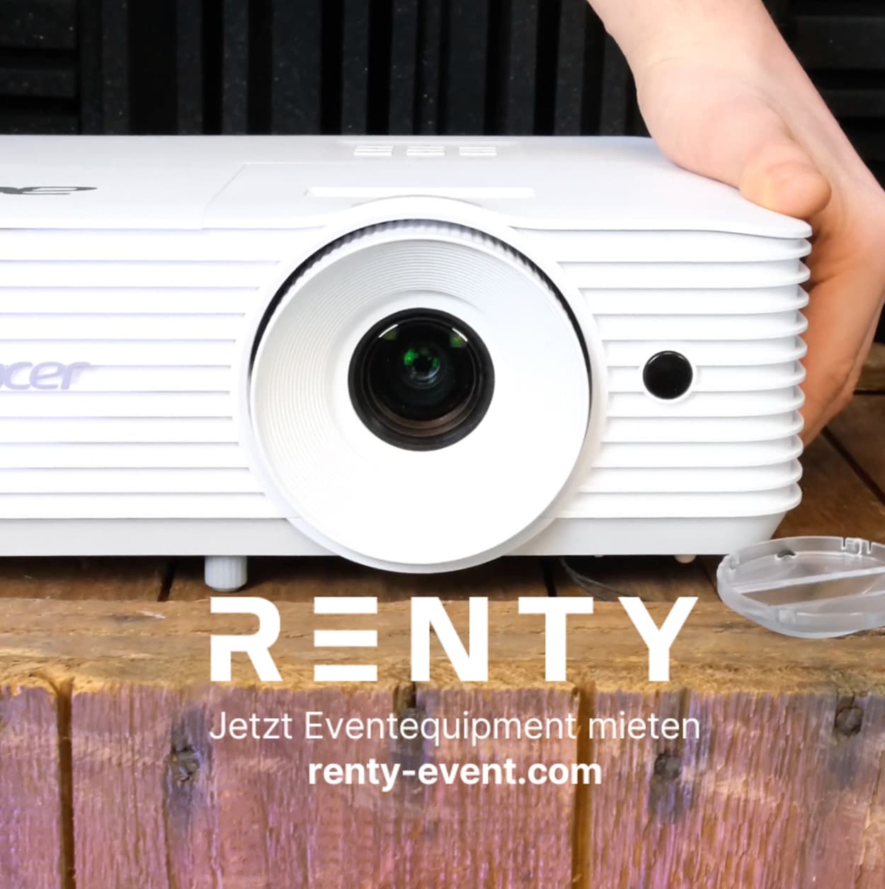 Miet-Beamer für Präsentationen, Hochzeiten oder Public Viewing: Renty hat moderne Medientechnik für klare Projektionen und einfache Bedienung.