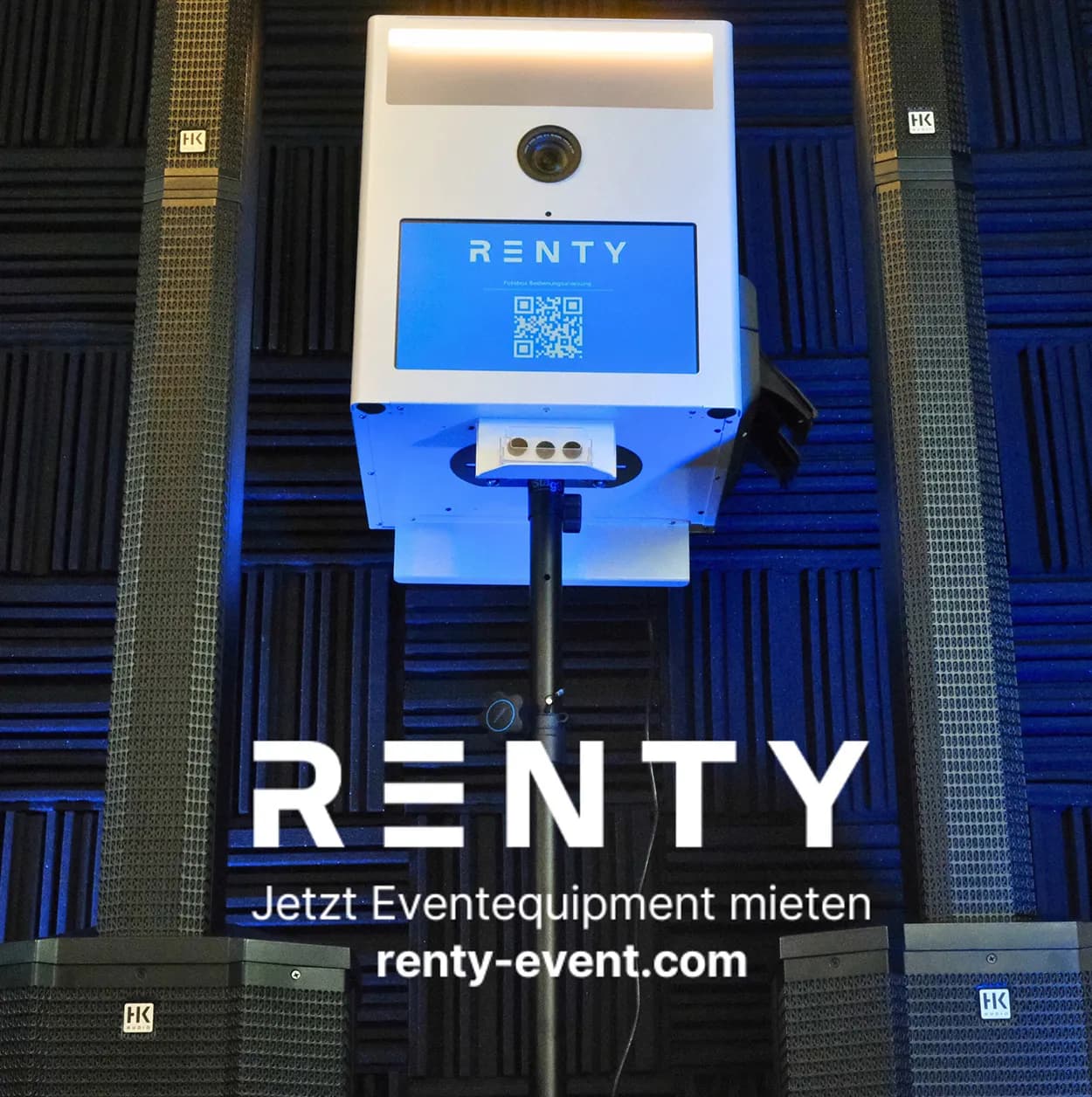 Kleine Fotobox mieten für private Feiern oder Events mit wenig Platz: Renty hat kompakte Photobooth-Lösungen mit großer Wirkung.